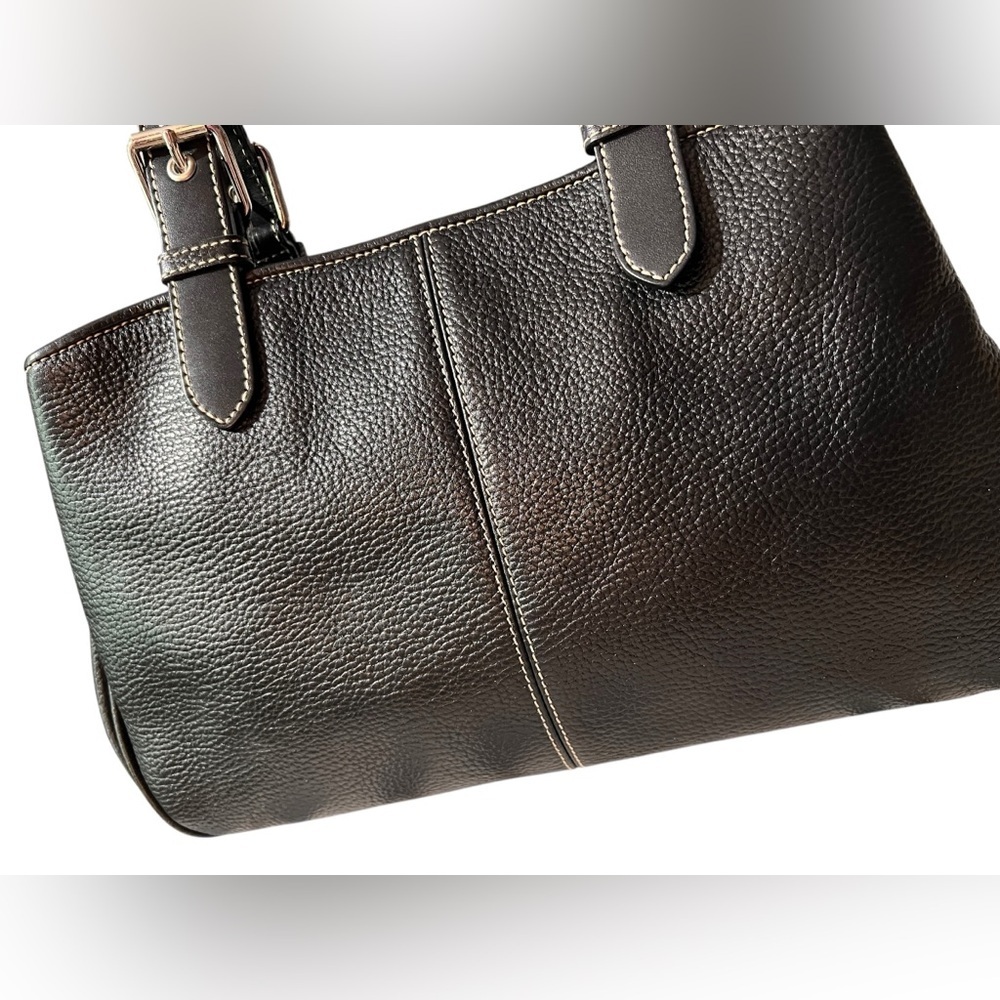 Dooney & Bourke Pebbled Leather All Weather Leather Bag/Satchel, Minimalist - Picture 7 of 14